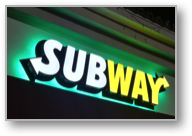 LED Lit Subway Sign 